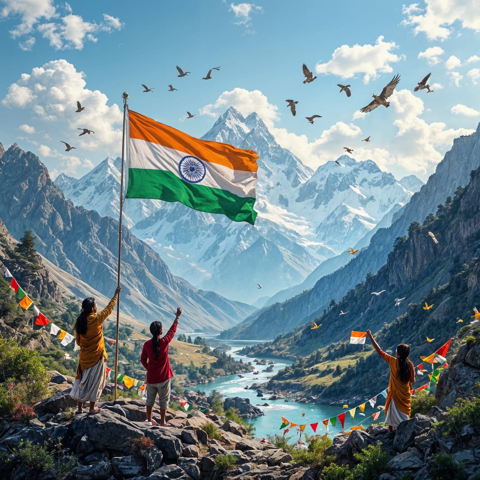 Indian Flag and Independence Day Celebration