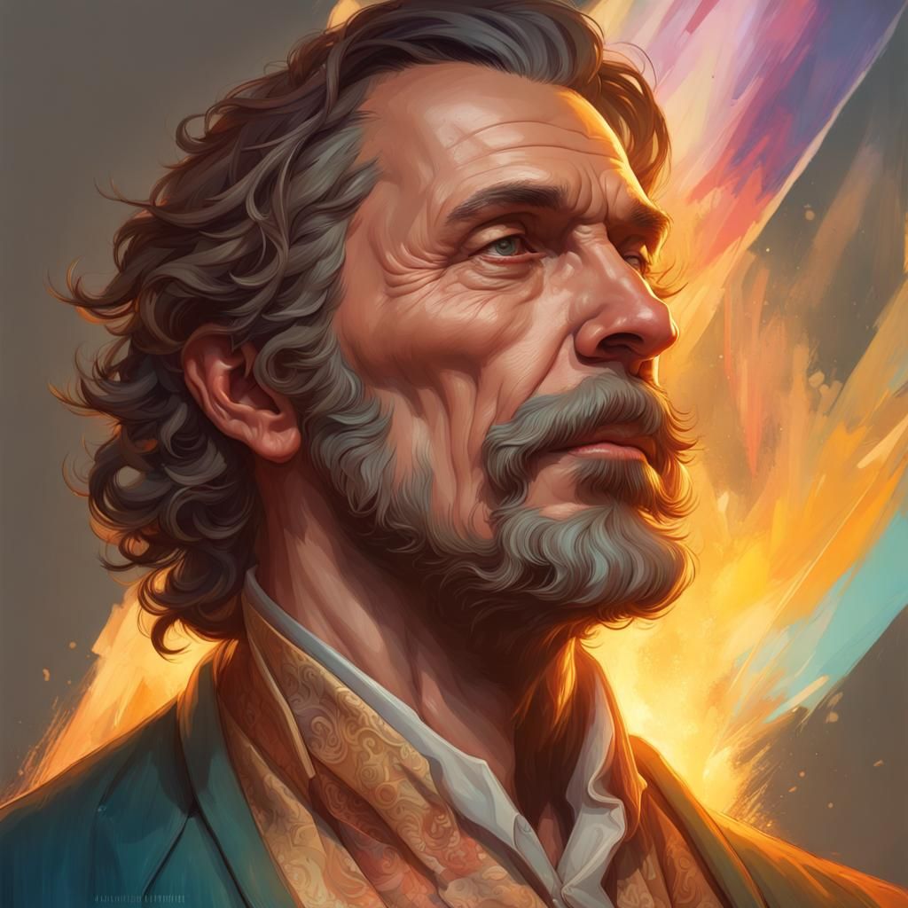 Detailed Portrait of a Middle-Aged Man