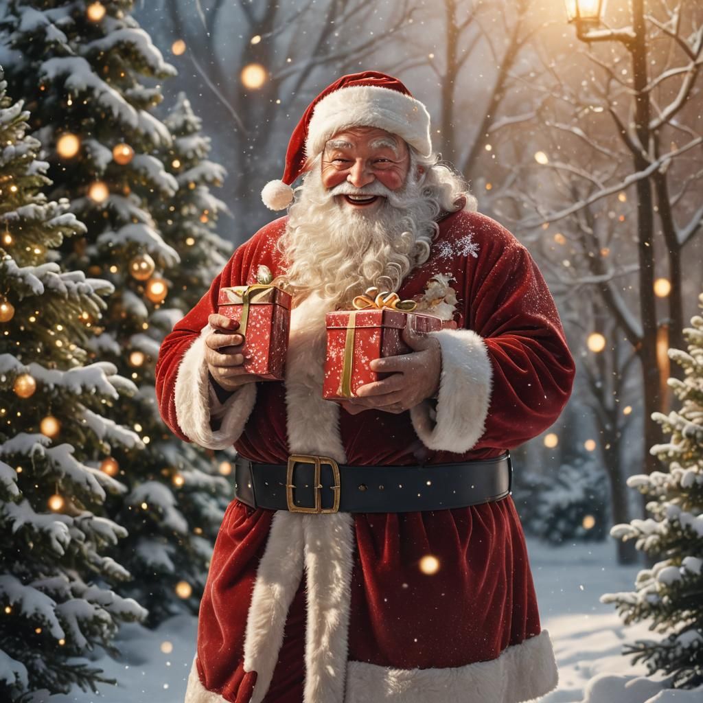 Santa Claus in a Winter Wonderland Masterpiece