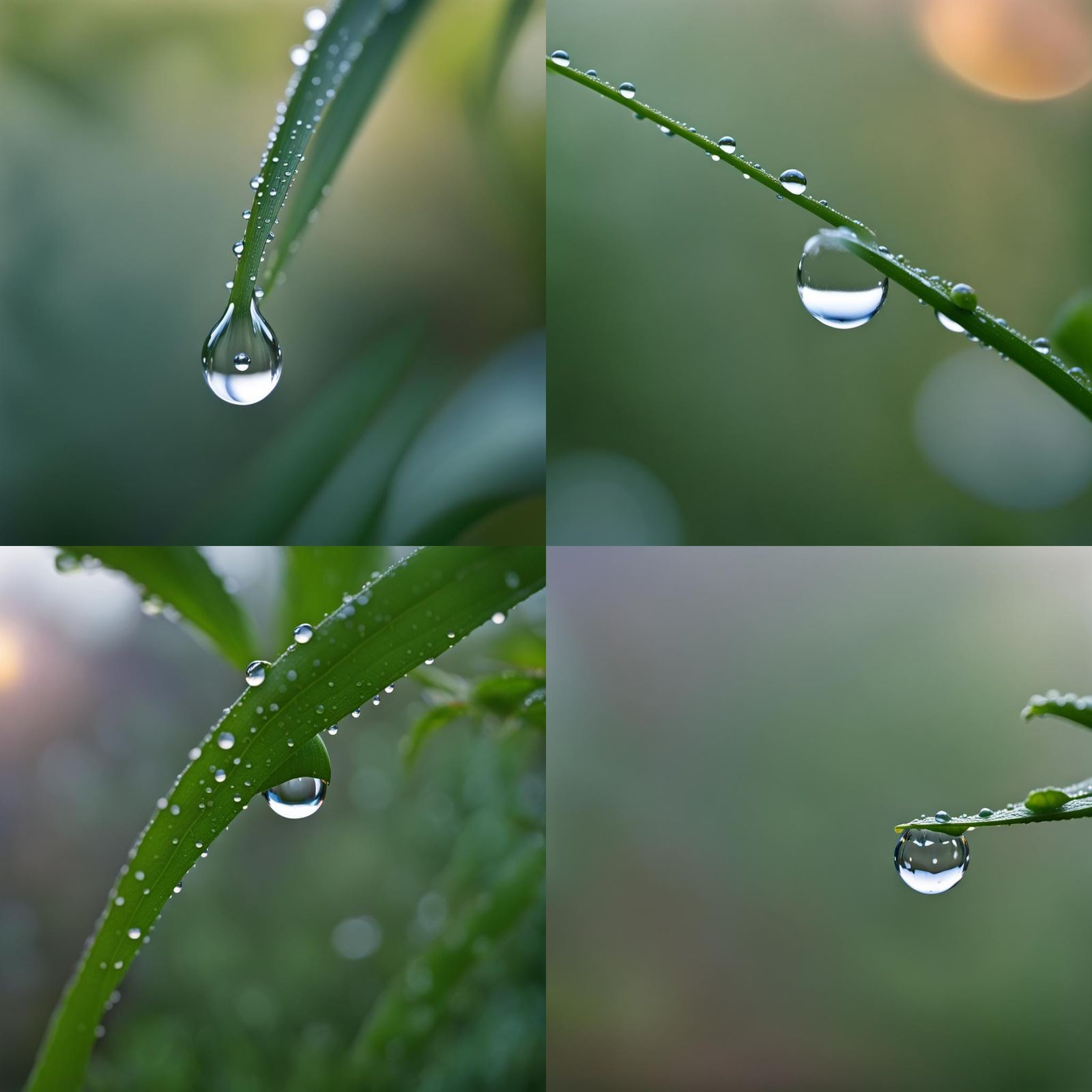 Raindrop Lens Captures Early Morning Light