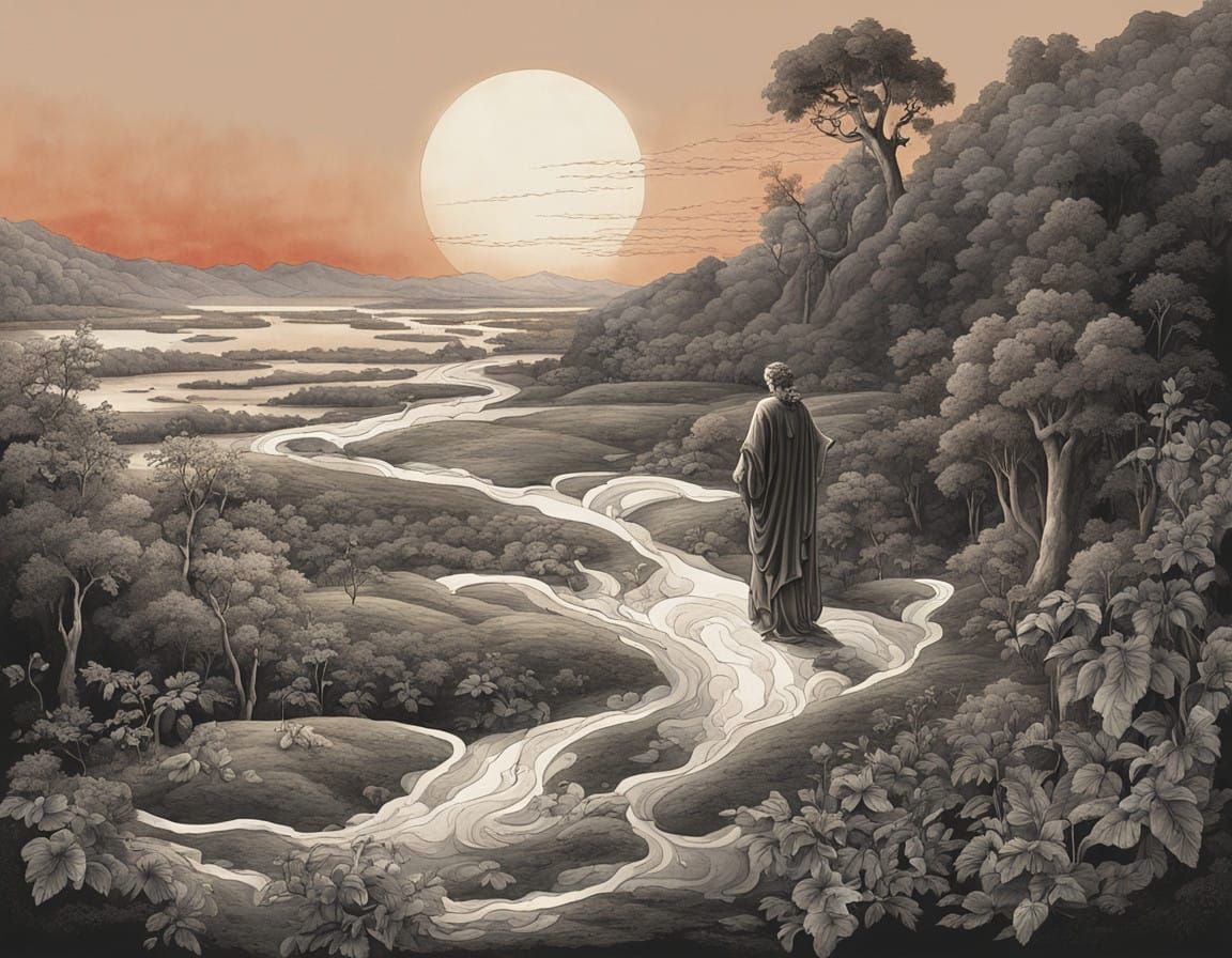 Baroque Angel in Sorrowful Prayer