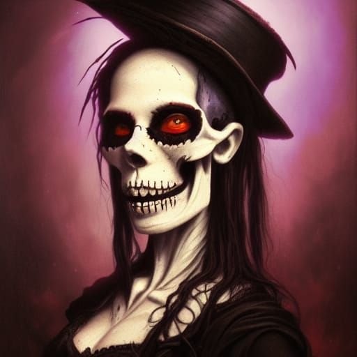 Maman Brigitte: Voodoo Goddess in Digital Art