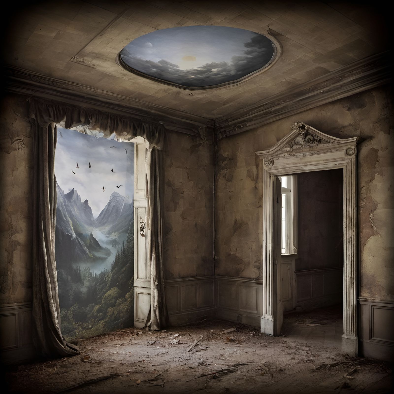 Trompe-l'oeil Rendering of an Eerie Place