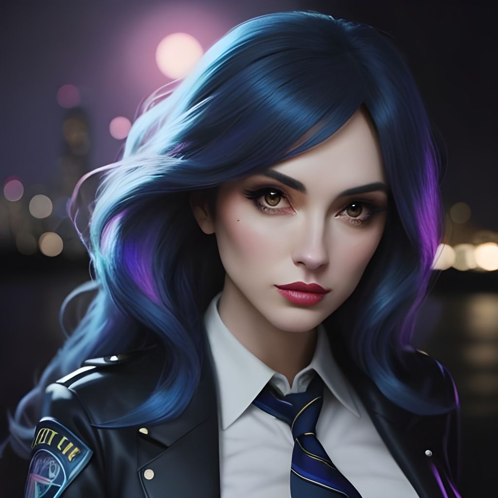 Cute Detective Girl with Playful Design Elements