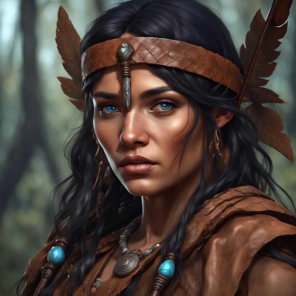 Native American Forest Druid Concept Art