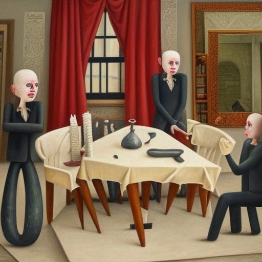 Drool World Order: Intricate Sinister Painting