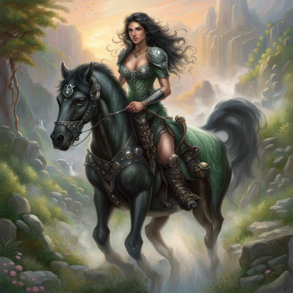 Ethereal Female Centaur in Fantasy Style