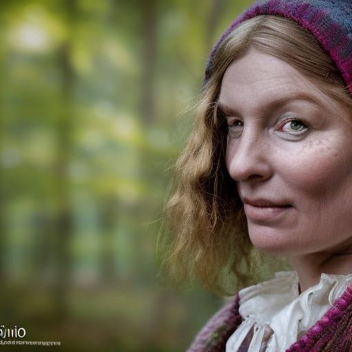Witch Cottage Farm Portrait with Bokeh and Studio Lighting