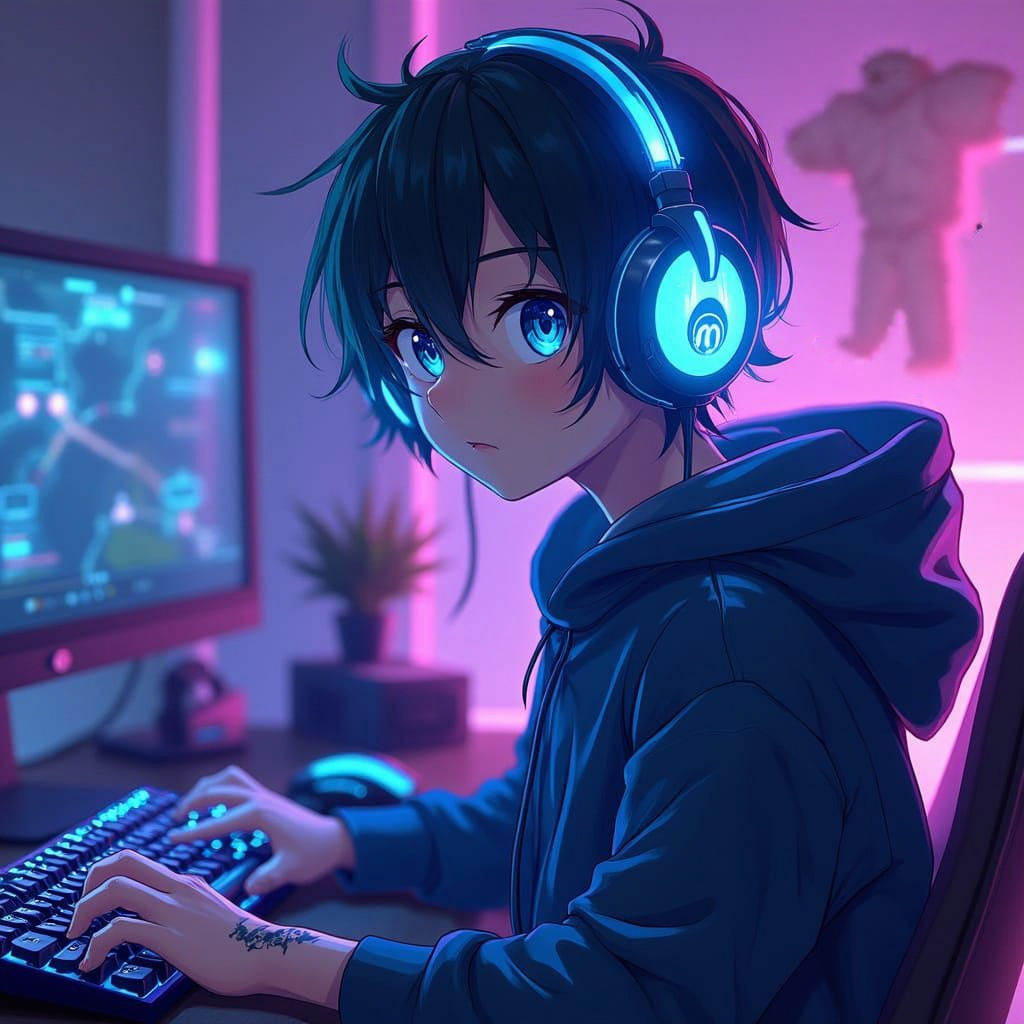 Cyberpunk Esports Teenager