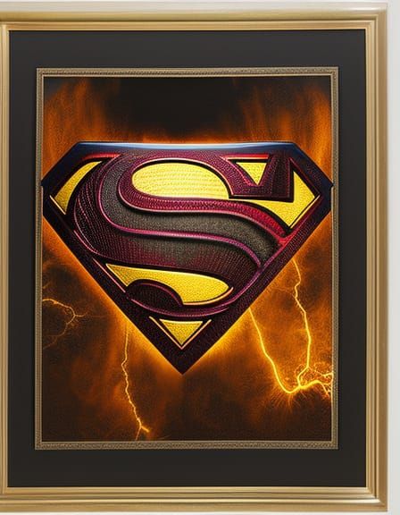 Molten Rock Superman in Tenebrism Style