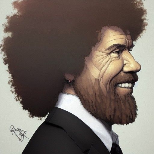 Hyperdetailed Portrait of Bob Ross
