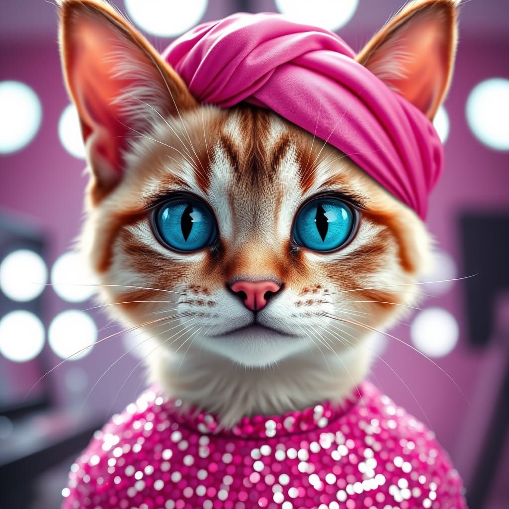 An ultra-realistic portrait of a cat