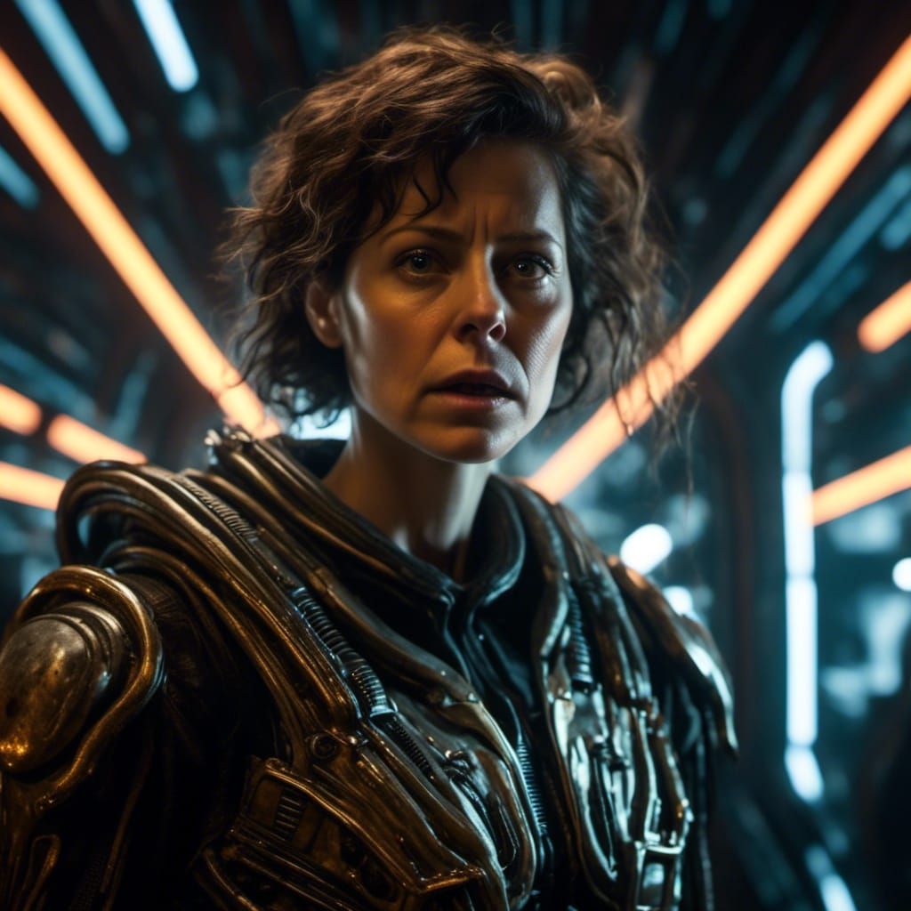 Ellen Ripley Action Shot in Cinema 4D