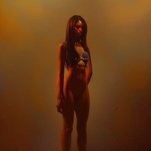 Emotional Extraterrestrial in Oil Painting Style