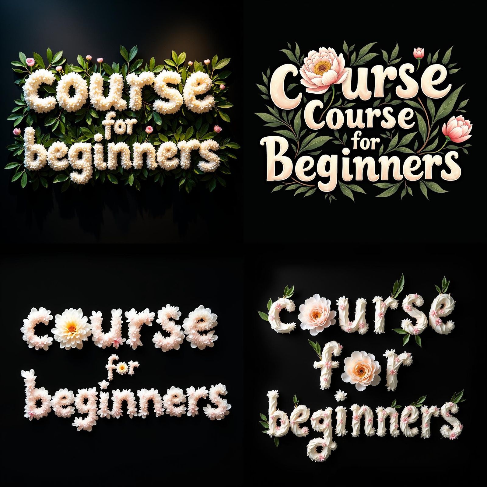 Floral Typography: Course for Beginners in Peonies