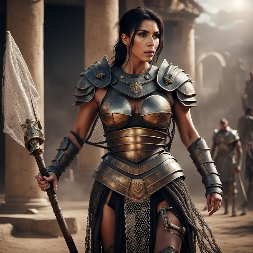 Kim Kardashian as Roman Gladiator: Digital Matte Painting