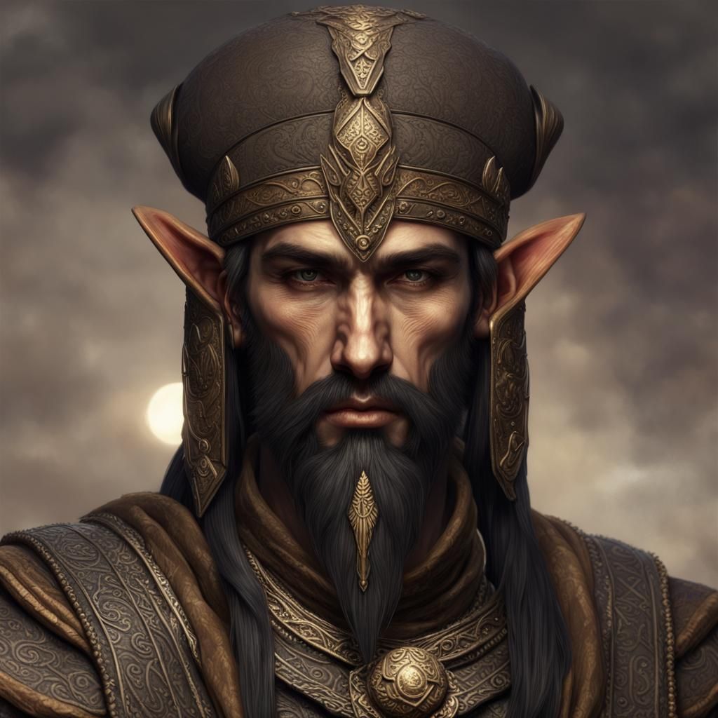 Dwemer Deep Elf in Steampunk Fantasy Portrait