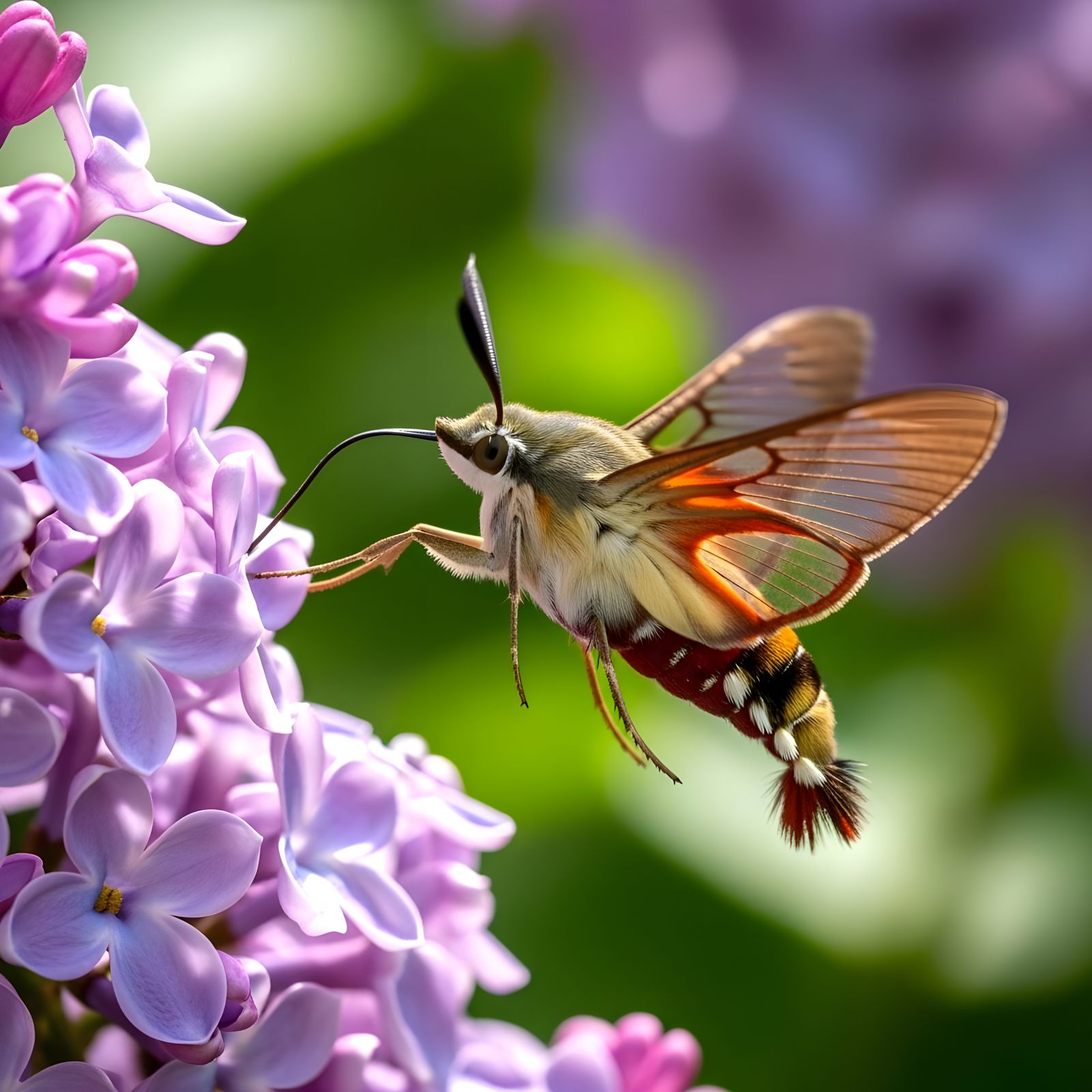 Clearwing Hummingbird Moth