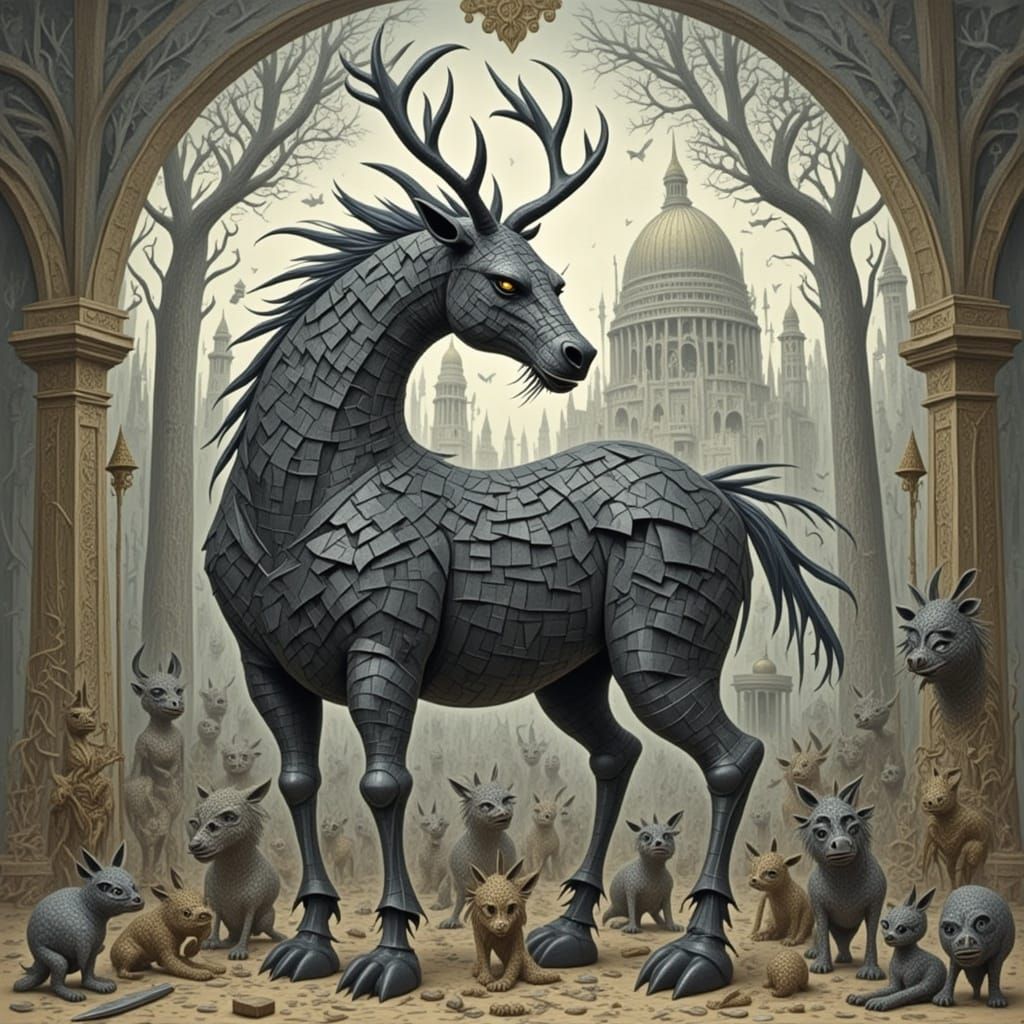 Ethereal Shadow Play: AI-Generated Art