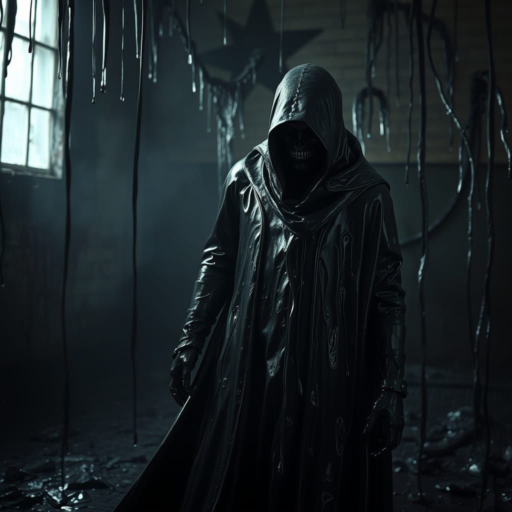 Haunting Iron Figure in Dark Fantasy Style