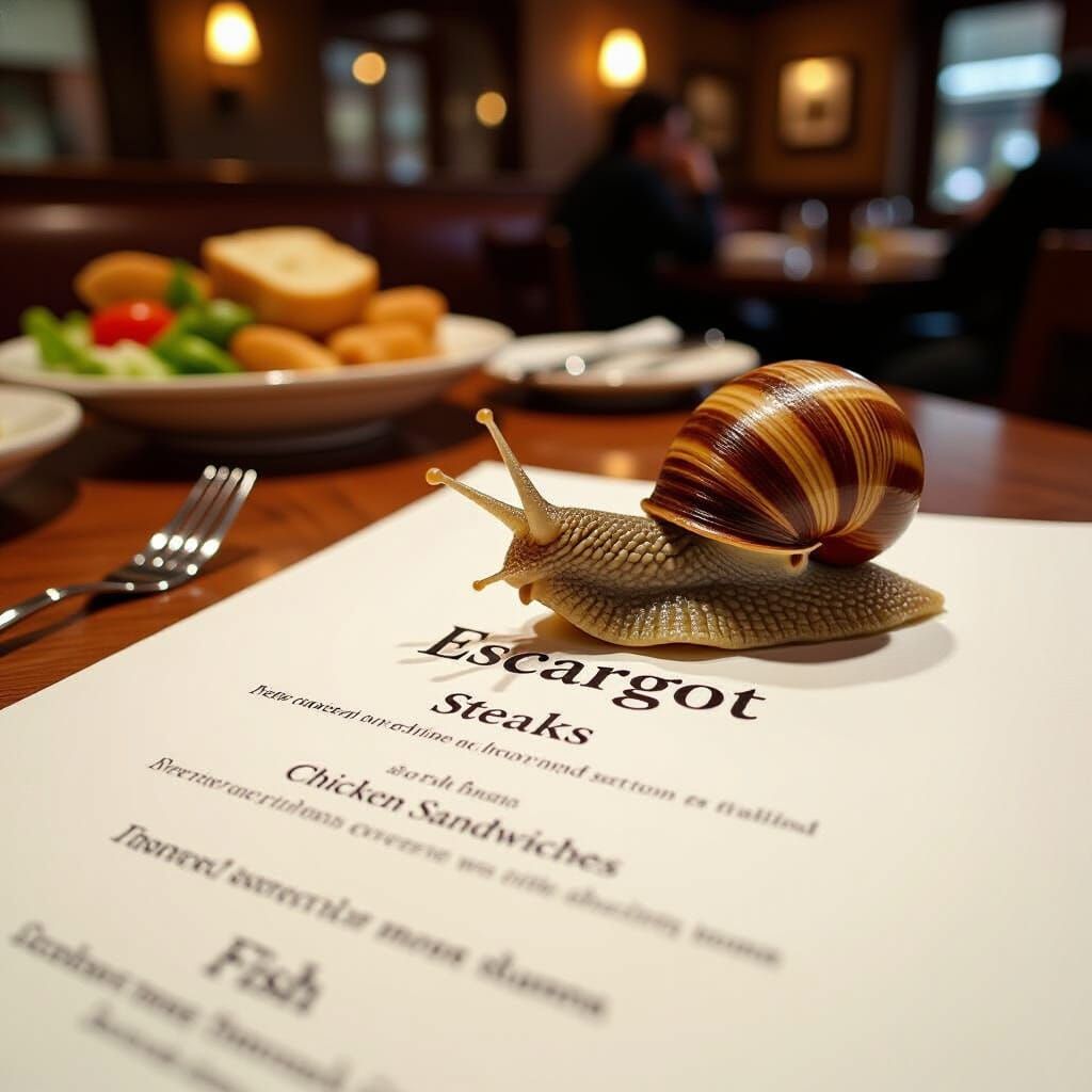 Curious Snail Reads Restaurant Menu