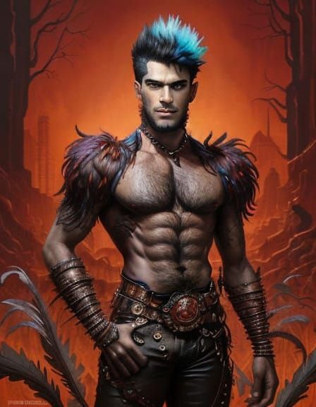 Rugged Male Form in a State of Natural Abundance