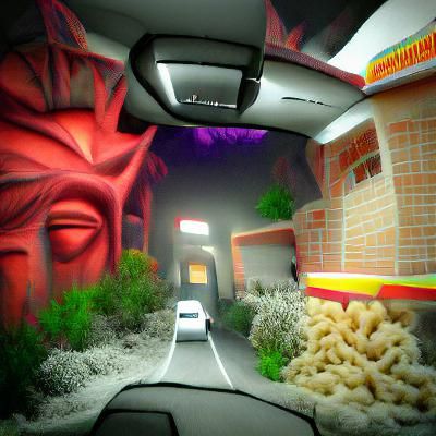 Drive Through Paradise: A Tranquil AI Landscape