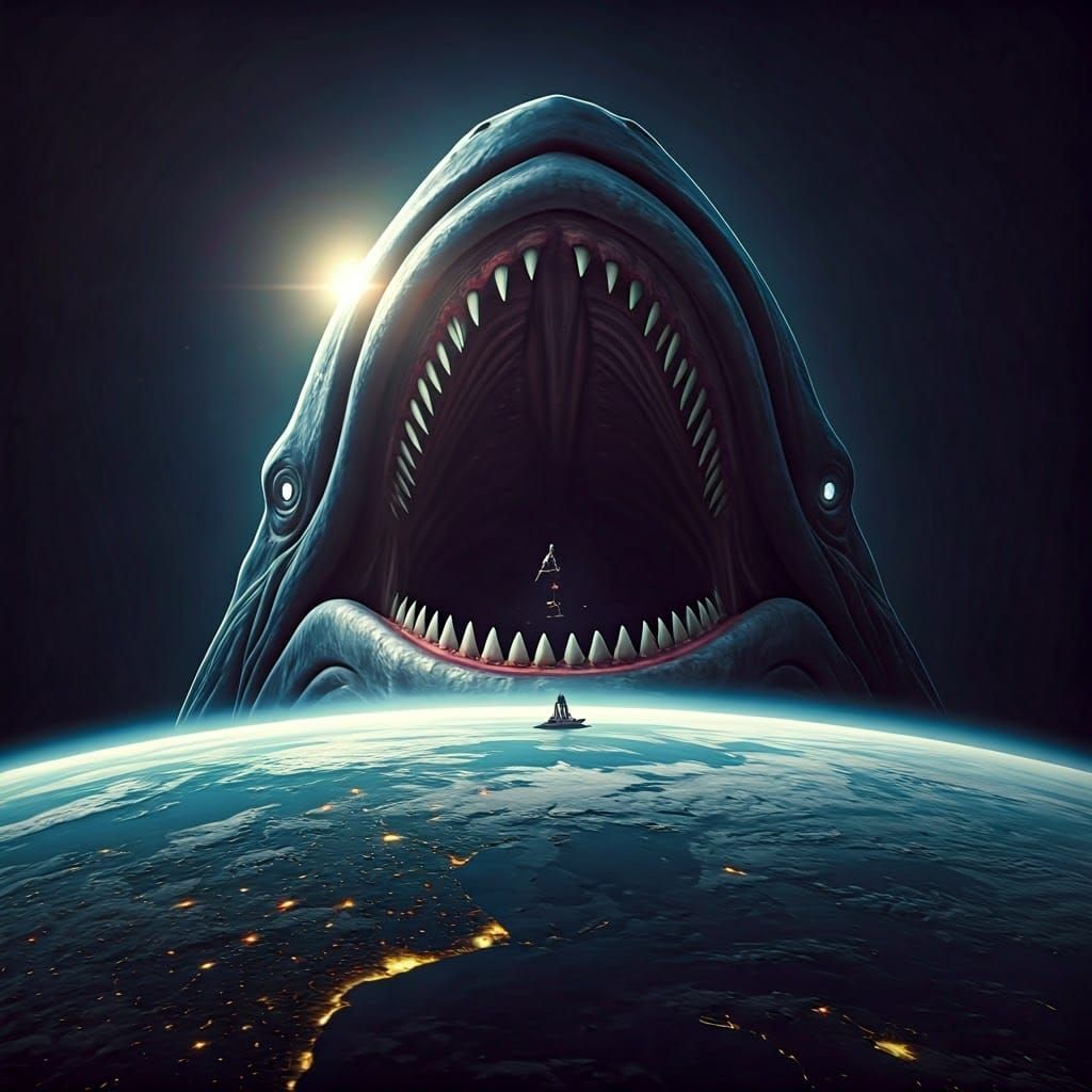 Gargantuan Bloop Whale Invades Earth in Cyberpunk Horror