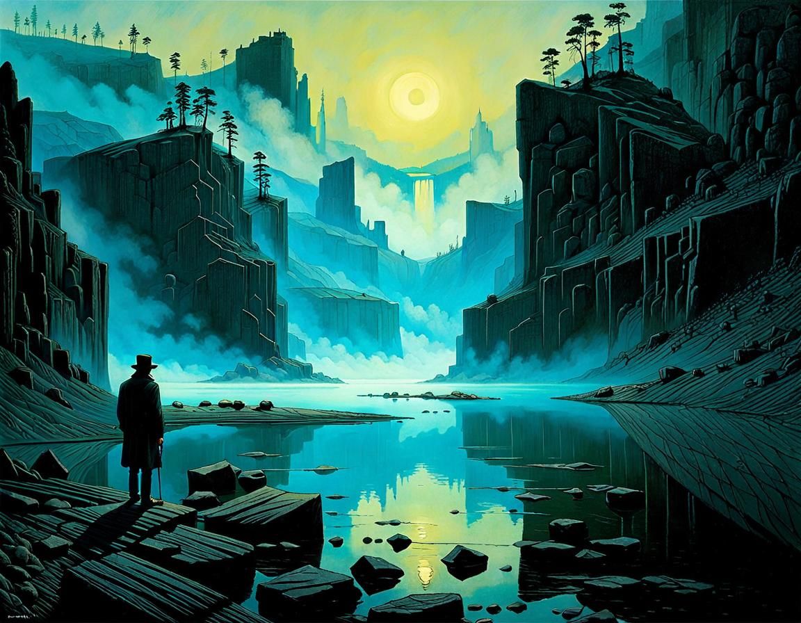 Mysterious Explorer Discovers Basalt Lake in Haunting Quarry...