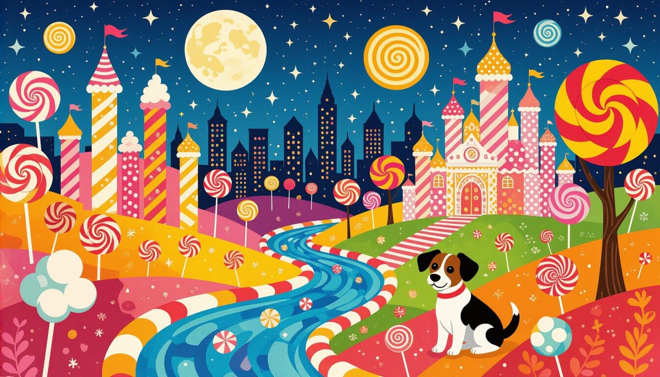 Klimt-Inspired Crochet Candy World with Halloween Accents