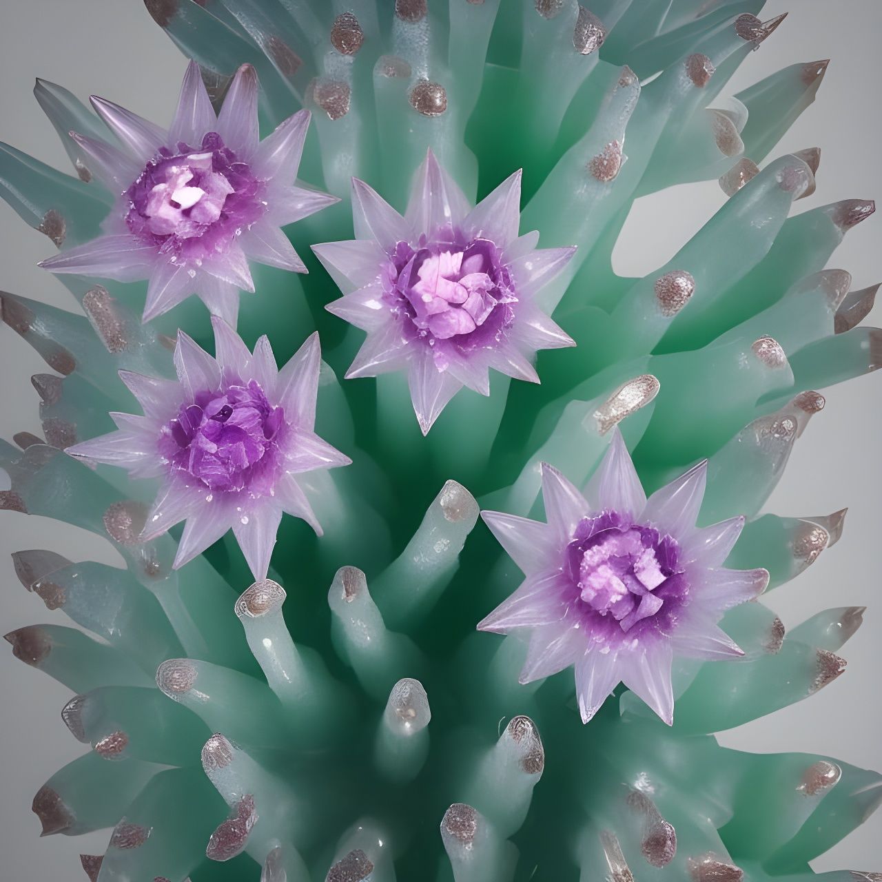 Crystalline Gem Cactus Flower Art