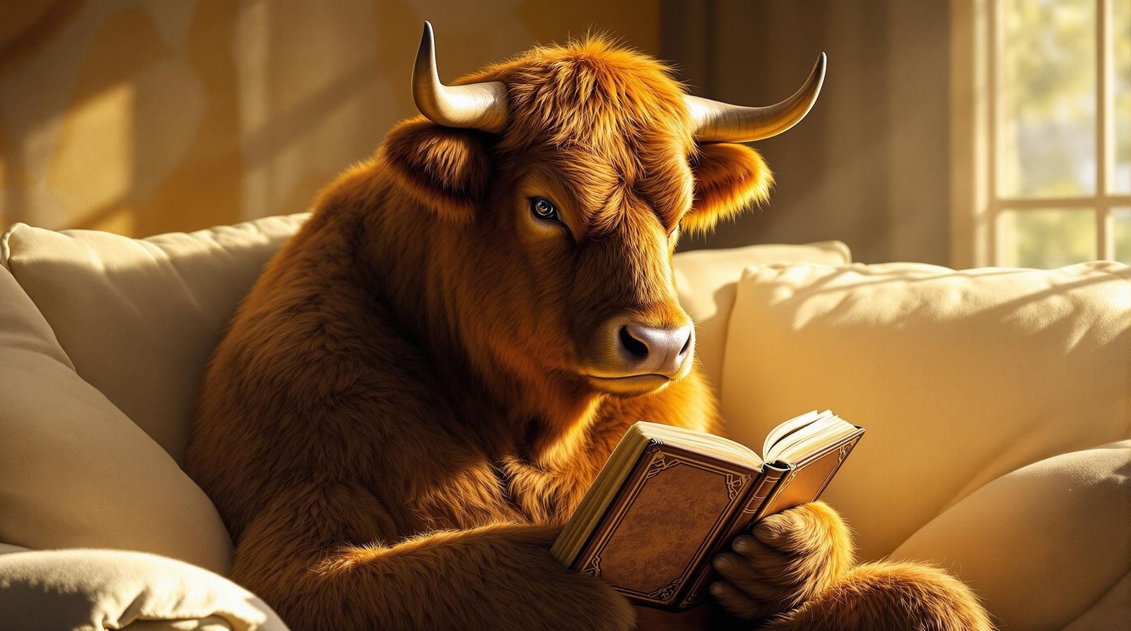 A Bull Reads the Sacred Text