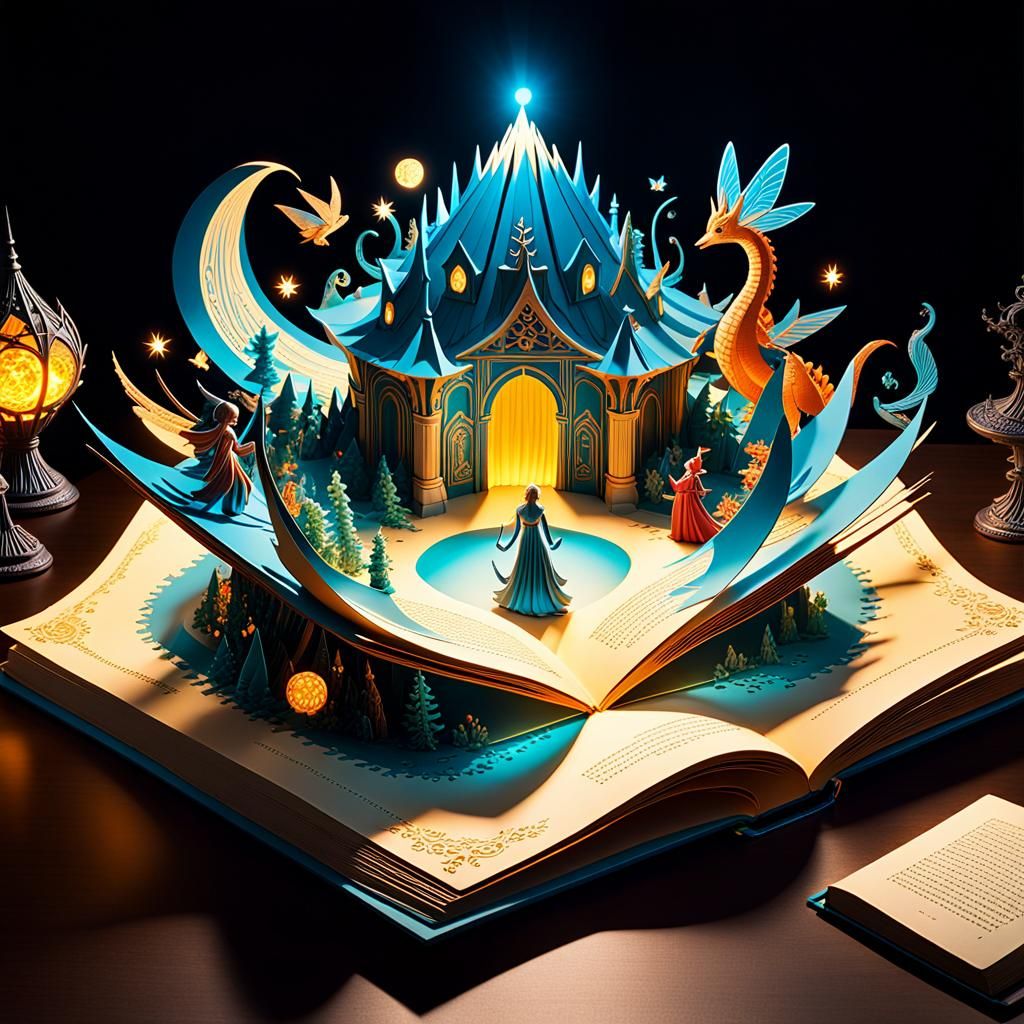 Fantasy Characters Emerge From Pop-Up Book