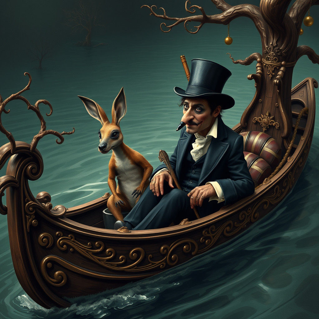 Sweeney Todd and Kangaroo in Chocolate River