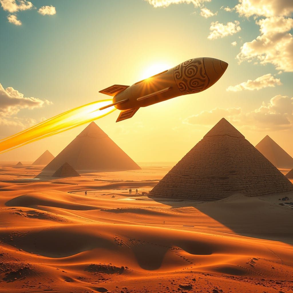 Gigantic Jachnun Dough Creature Soars Over Pyramids in Egypt
