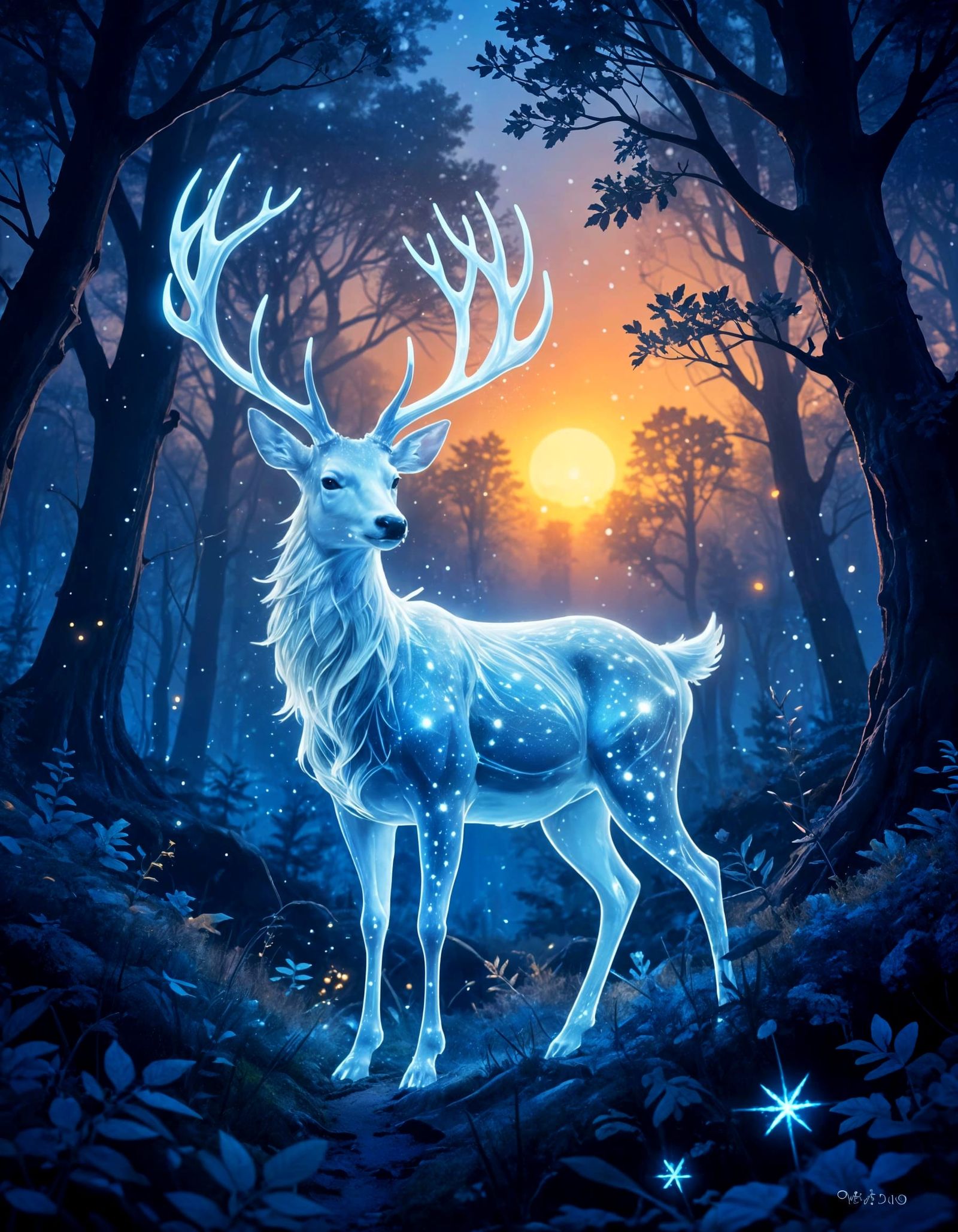Magical Deer Patronus in Enchanted Forest