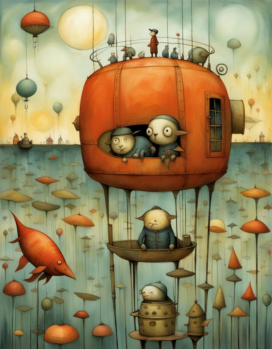 Dreamlike Surrealist Illustration