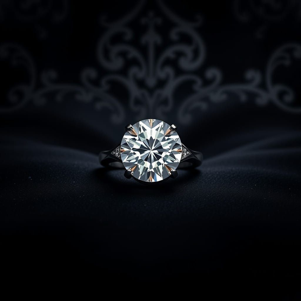 Sophisticated Luxury Background with Classic Diamond Ring