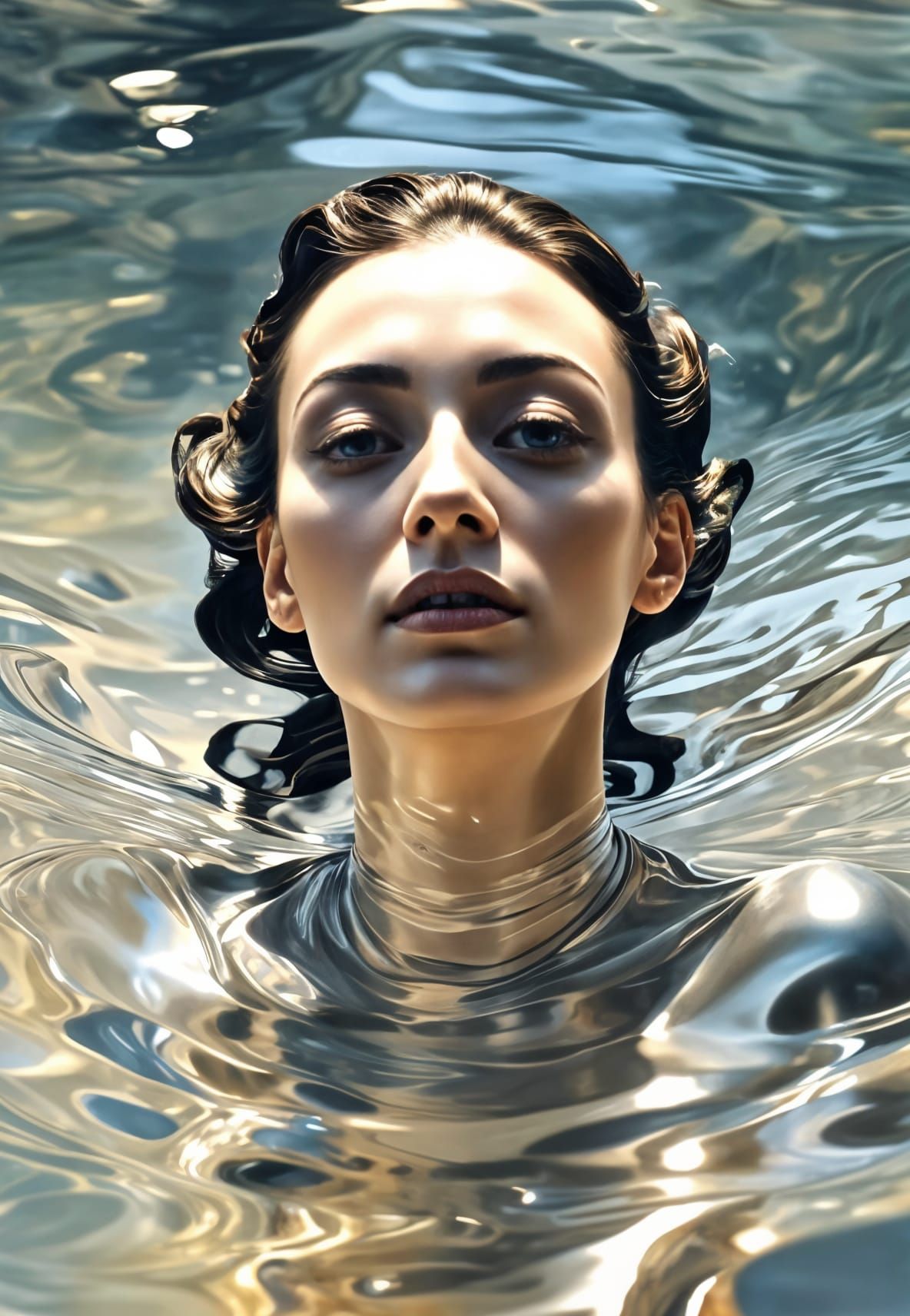 Underwater Portrait in Dreamlike Surrealism