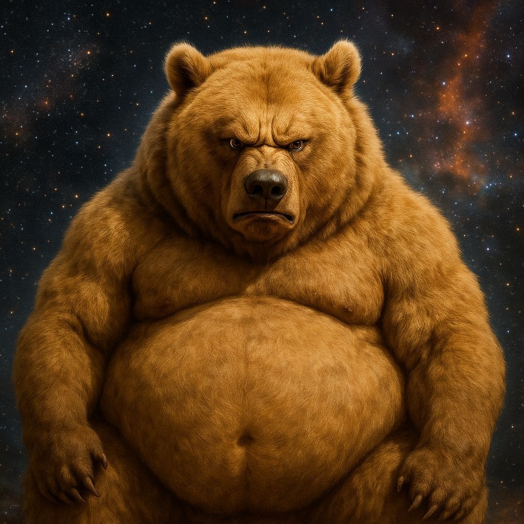 Distressed Obese Kodiak Bear Portrait