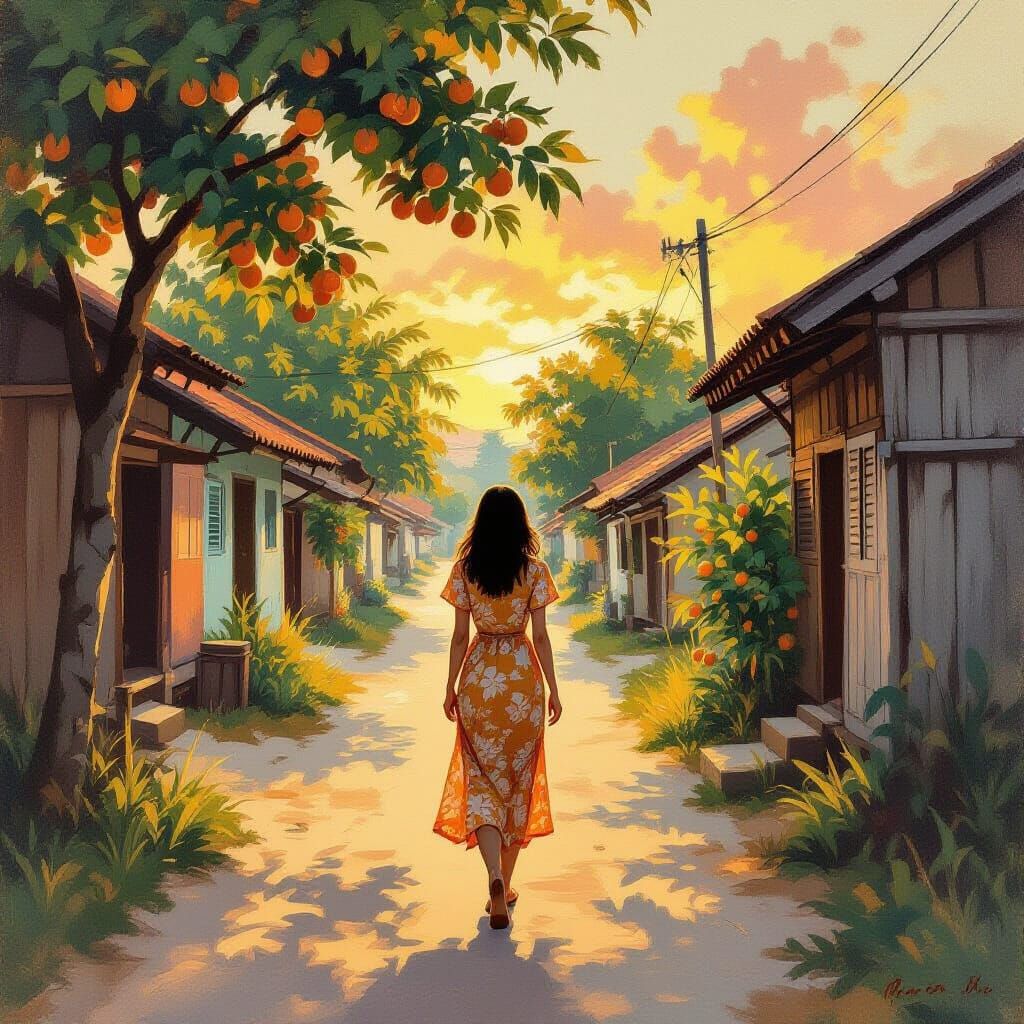 Impressionistic Sunset Walk in Kampong Chai Chee