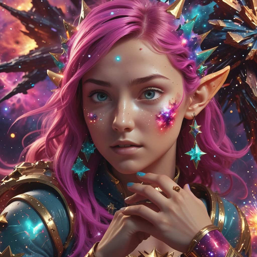 Surreal Astral Explosion in Pixar Style