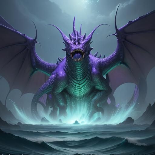 Water Dragon vs Cthulhu: Epic Sea Battle