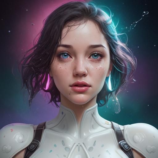 Hyperrealistic Milky Way Splash Art Concept