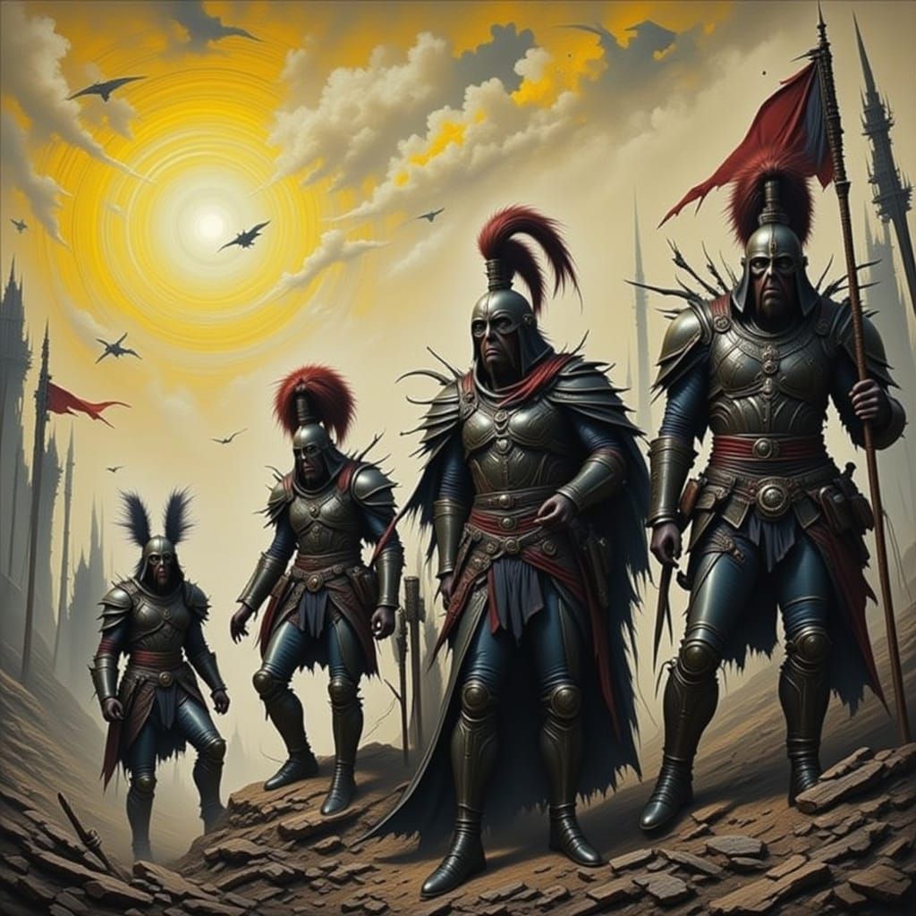 Sci-Fi Soldiers Prepare for Desperate Battle