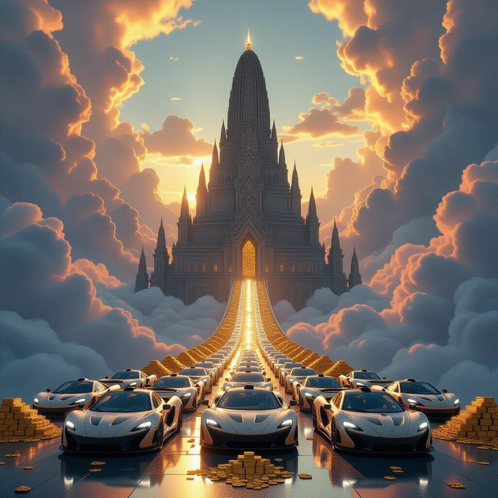 Floating Temple With McLaren P1s and Gold