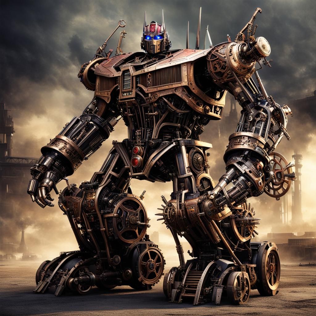 Gothic Steampunk Optimus Prime Engine
