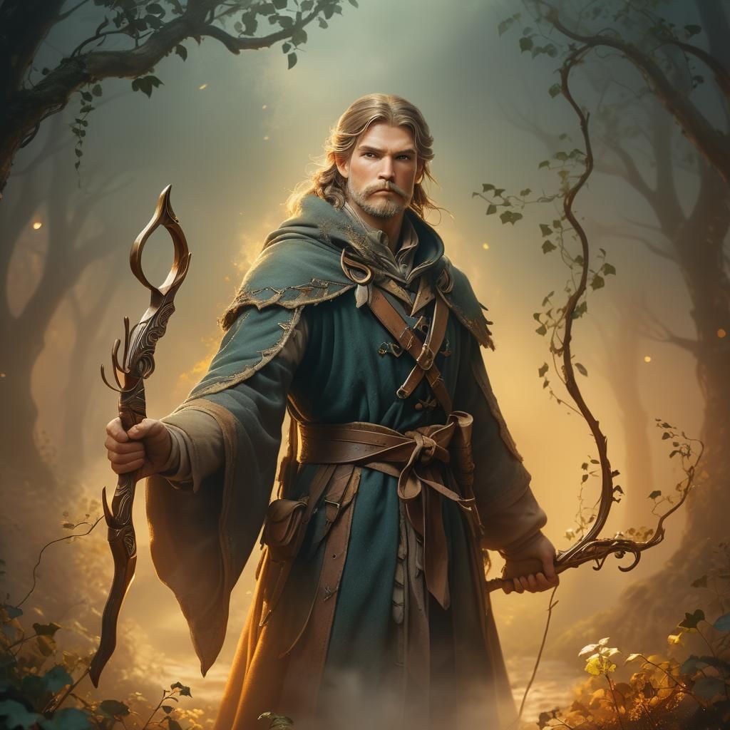 Ethereal Hunter's Bow in Golden Hour Light