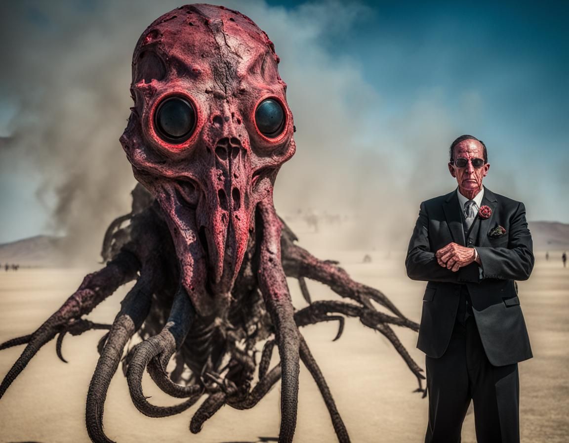 Surreal Festival Portrait in Apocalyptic Style
