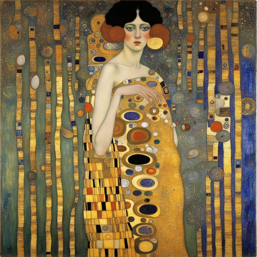 Dada Art Crackle Glass Klimt Aesthetic